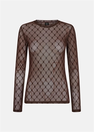 Hype The Detail mesh bluse Brown 